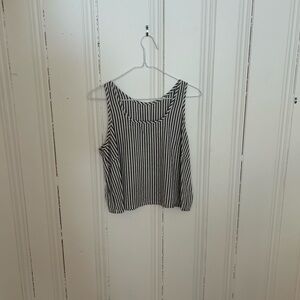 Striped Black and White Women's Top